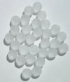 25 10mm Transparent Matte Crystal Round Beads
